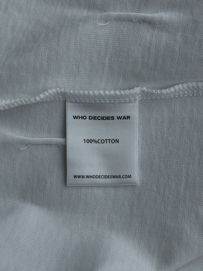 Who Decides War White & Blue Link Logo T-Shirt