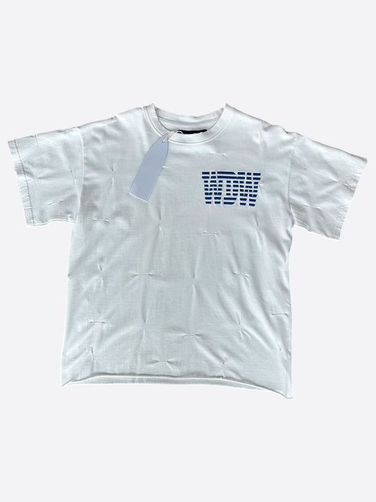 Who Decides War White & Blue Link Logo T-Shirt
