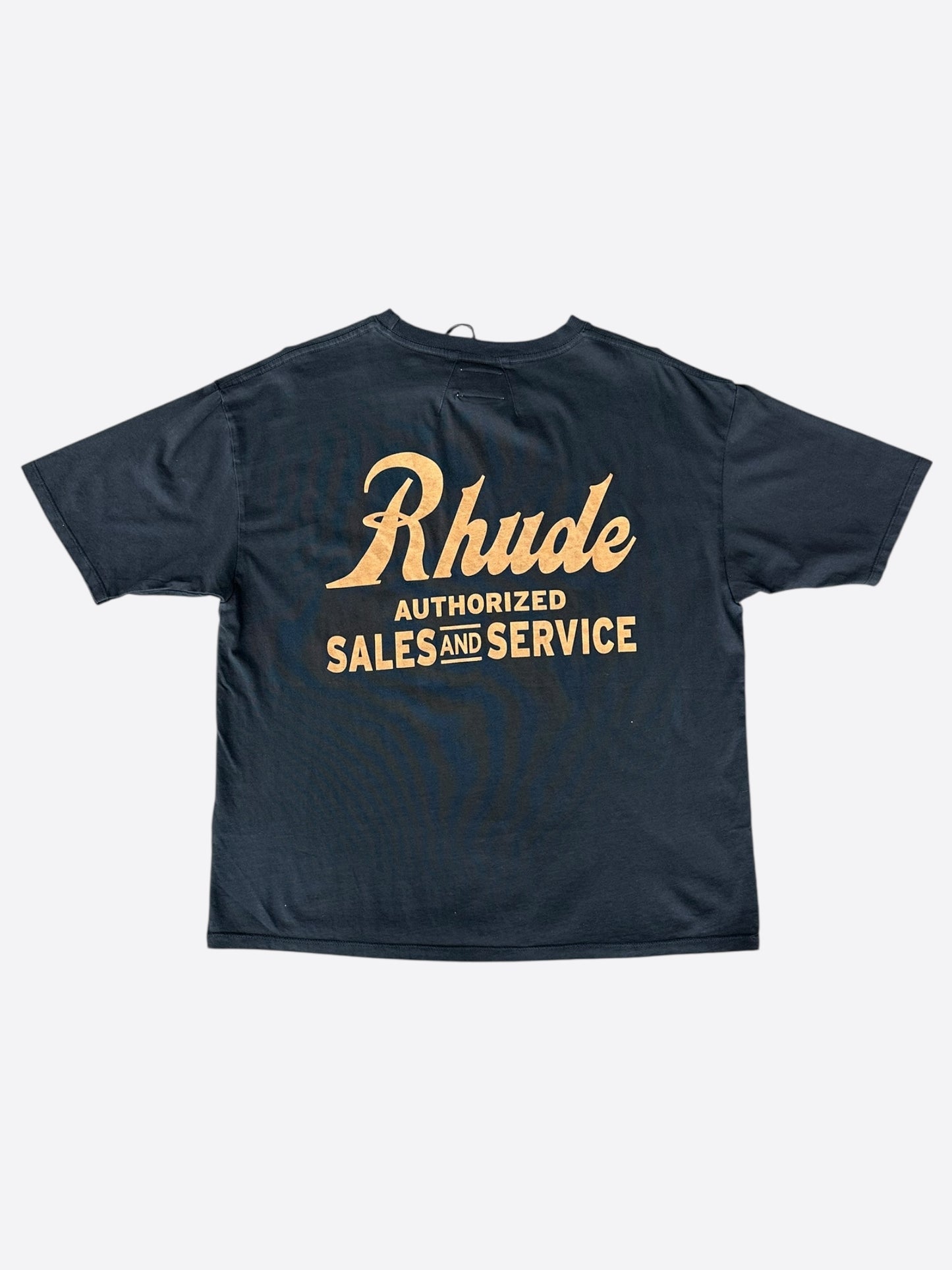 Rhude Vintage Black & Yellow Sales & Service T-Shirt