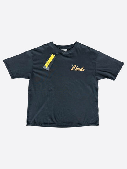 Rhude Vintage Black & Yellow Sales & Service T-Shirt