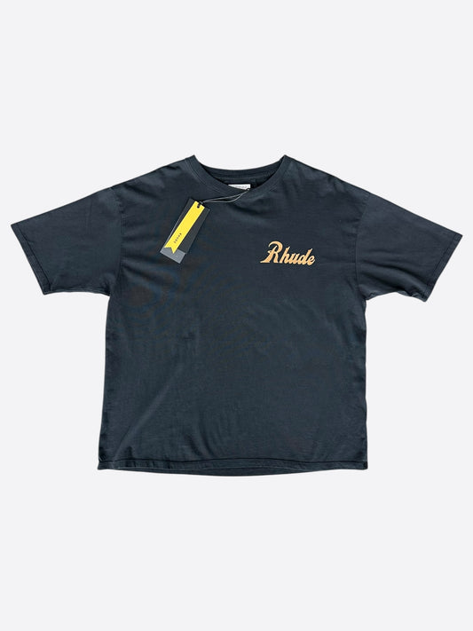 Rhude Vintage Black & Yellow Sales & Service T-Shirt