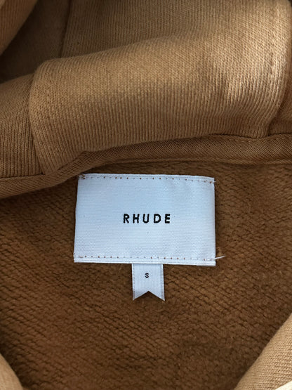 Rhude Brown Desert Valley Cropped Hoodie