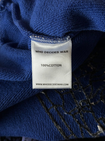 Who Decides War Blue & Black Embroidered Cathedral Sweater