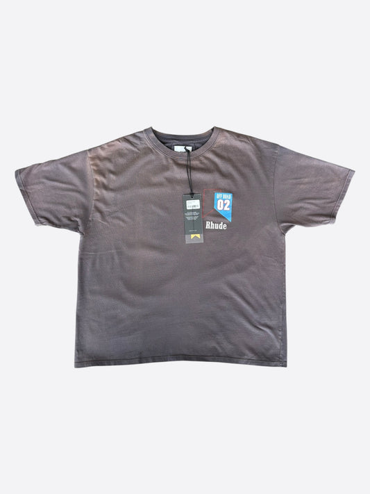Rhude Vintage Grey 02 Racing Logo T-Shirt