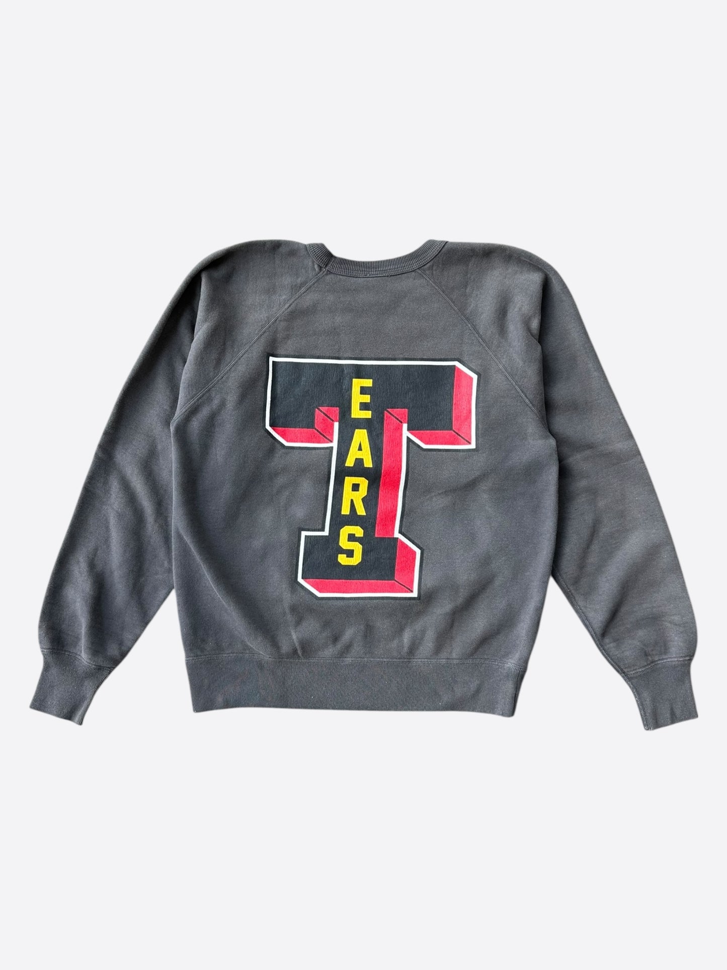 Saint Michael Denim Tears Washed Black S Logo Sweater