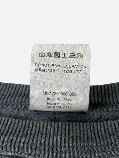 Saint Michael Denim Tears Washed Black S Logo Sweater