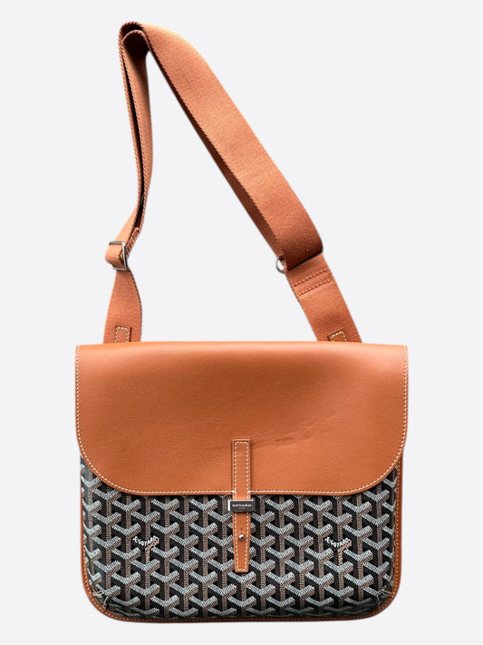 Goyard Black & Brown Coursier Messenger Bag