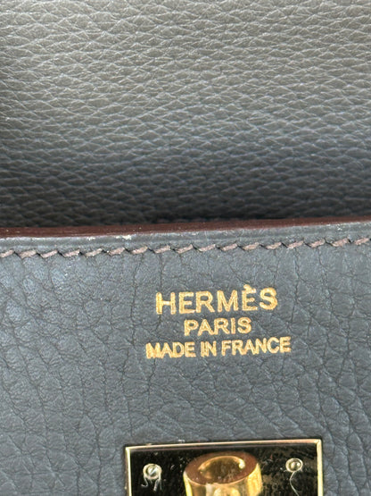 Hermes Etain Tri-Color Togo & Lizard Birkin 35
