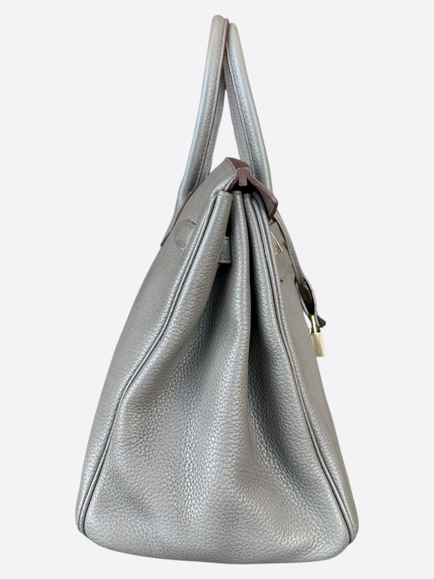 Hermes Etain Tri-Color Togo & Lizard Birkin 35
