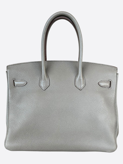 Hermes Etain Tri-Color Togo & Lizard Birkin 35