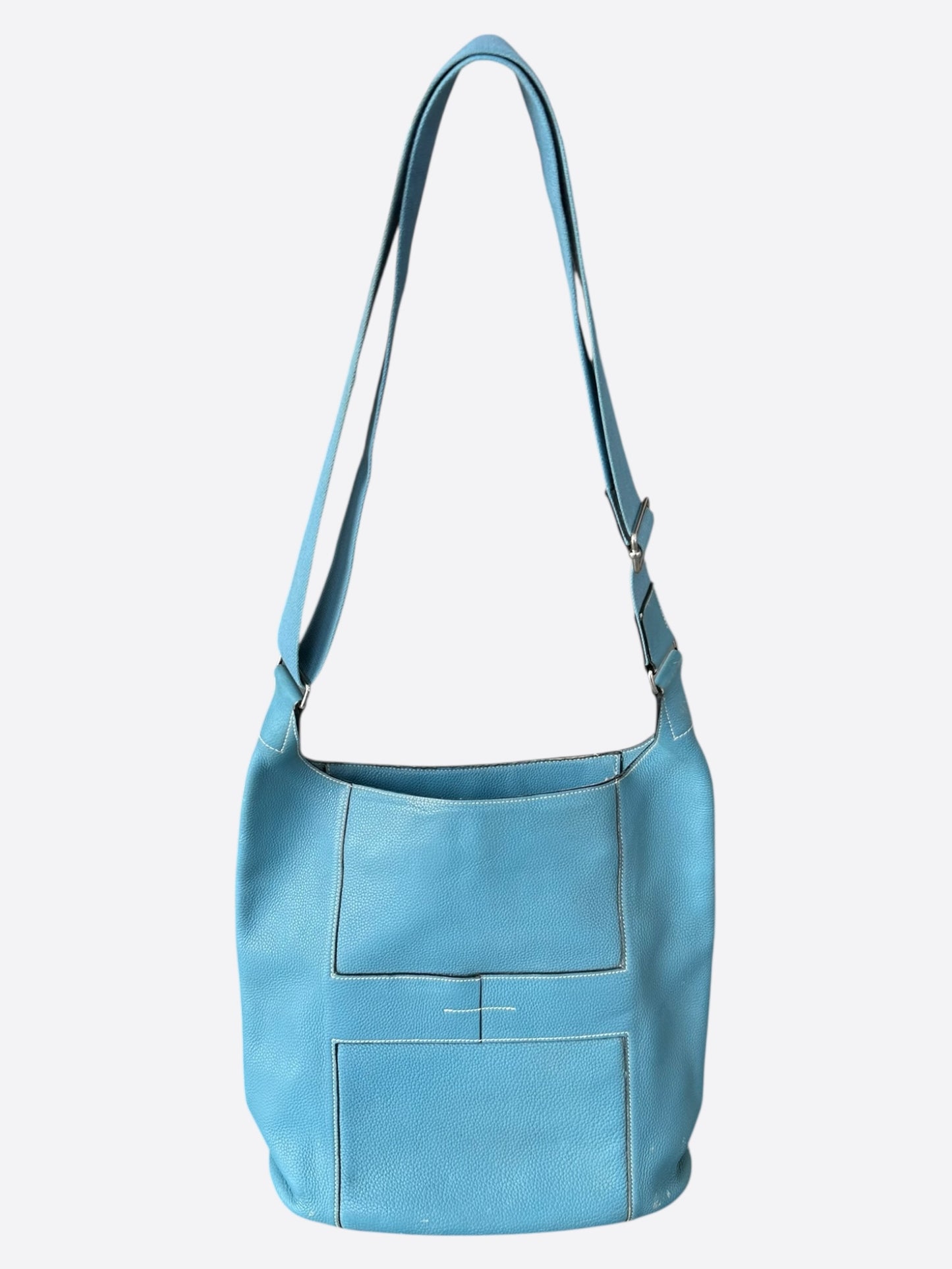 Hermes Blue Jean Taurillon Good News PM Shoulder Bag