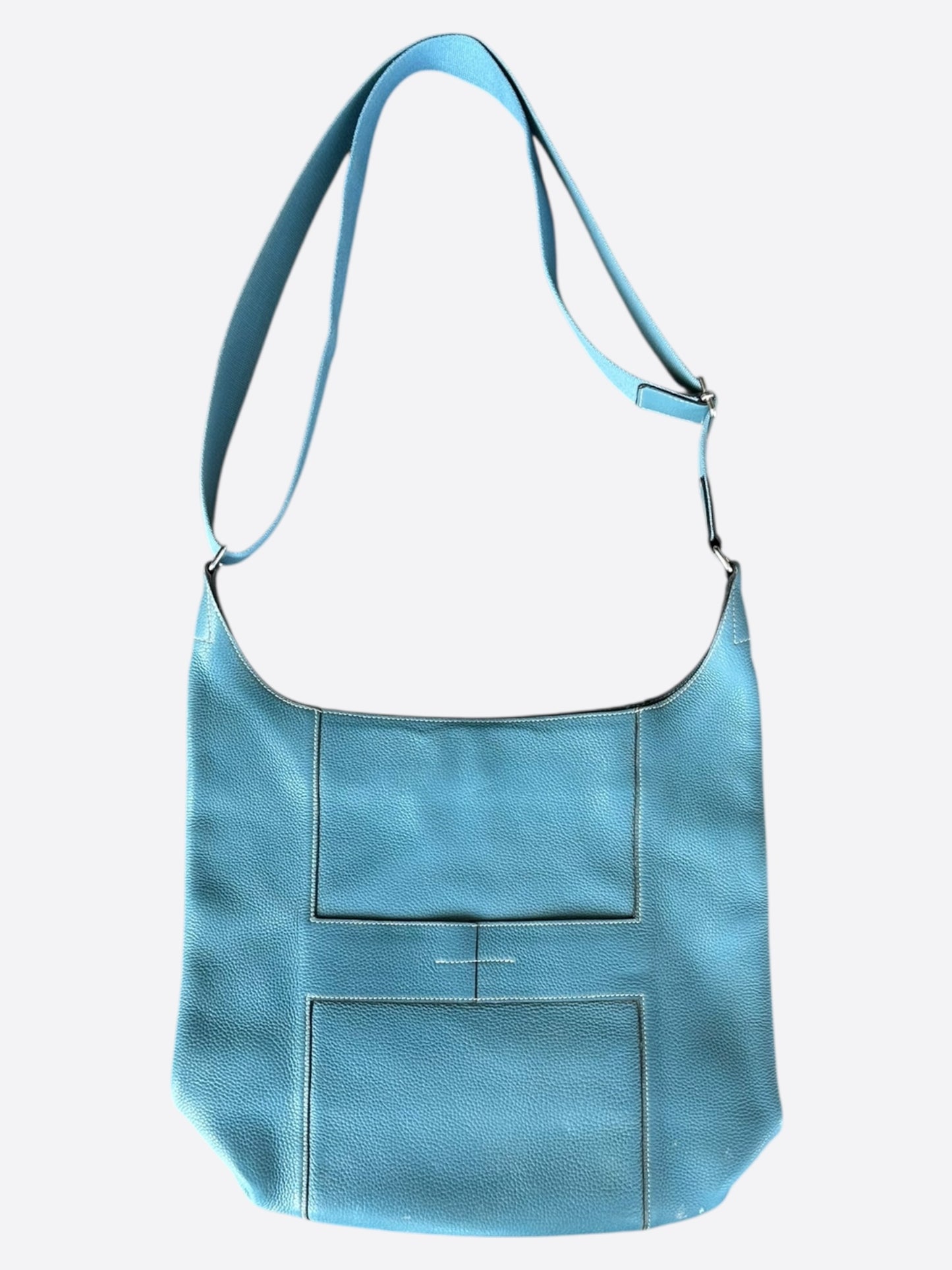 Hermes Blue Jean Taurillon Good News PM Shoulder Bag