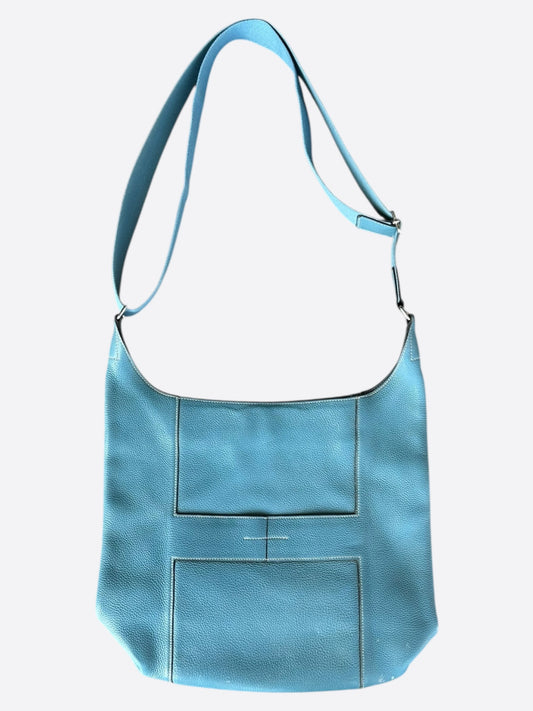 Hermes Blue Jean Taurillon Good News PM Shoulder Bag