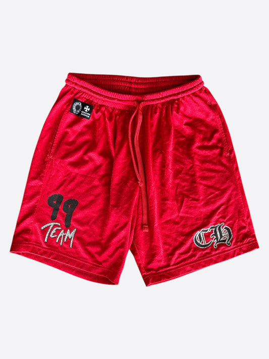 Chrome Hearts Matty Boy Red ‘99 Team’ Logo Mesh Shorts
