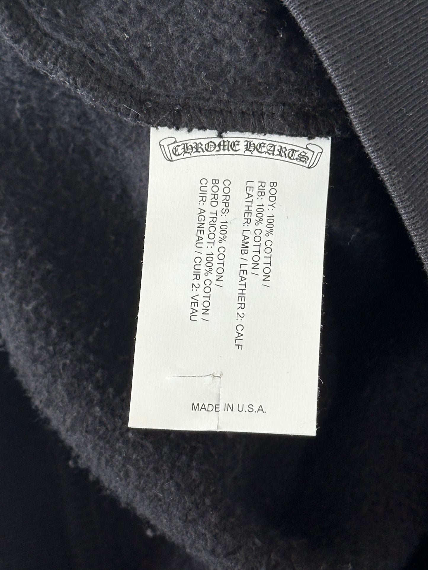 Chrome Hearts Black Cross Patch Sweater