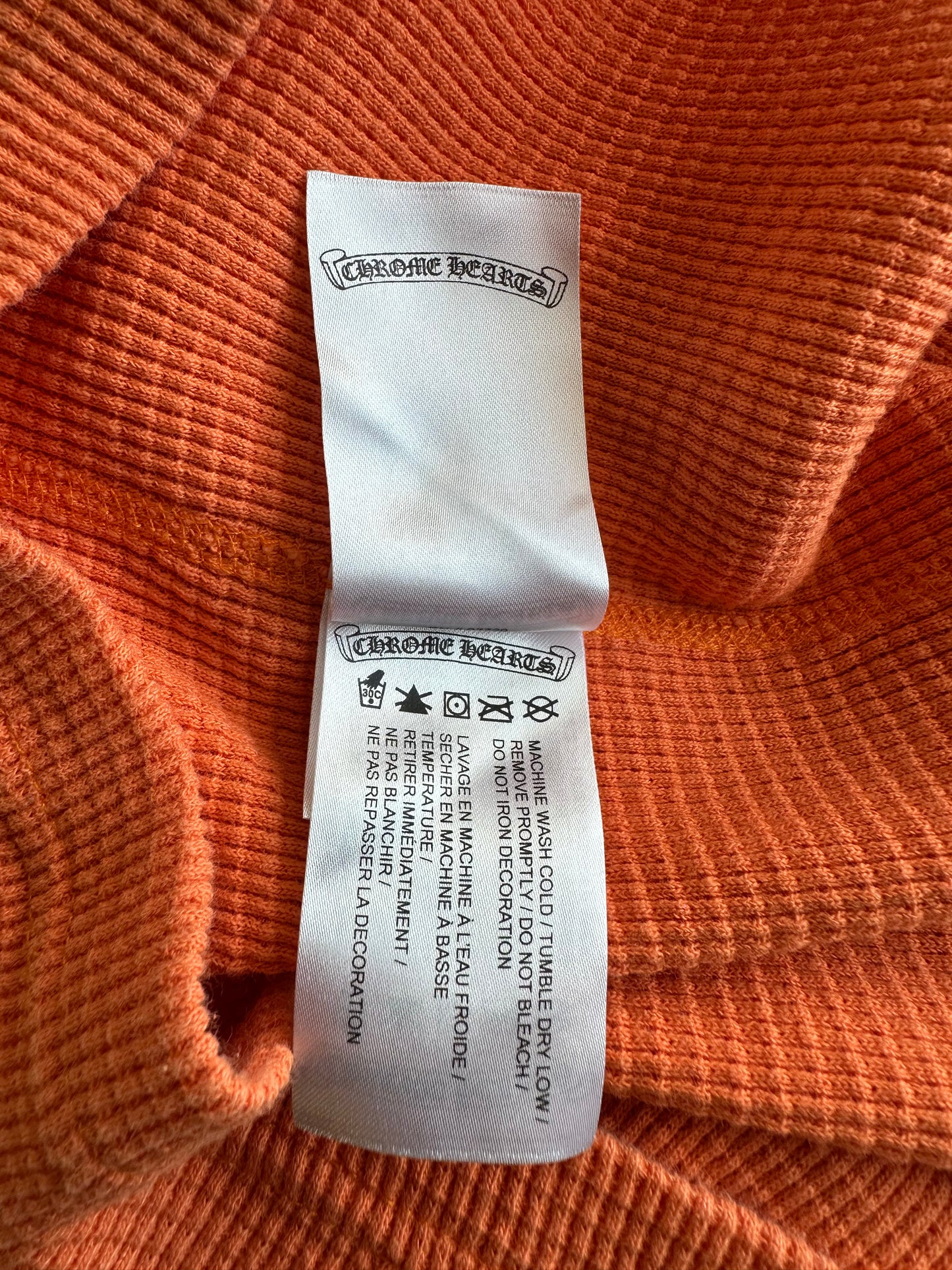 Chrome Hearts Matty Boy Orange Link Thermal Longsleeve T-Shirt