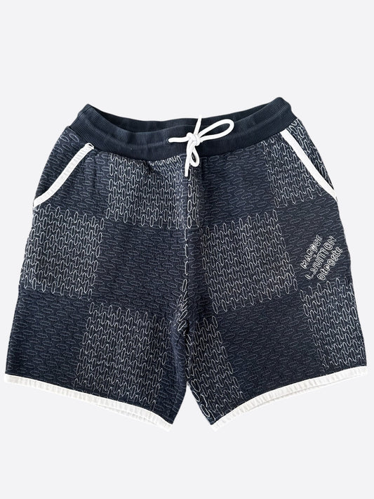 Louis Vuitton Navy & White Damier Shorts