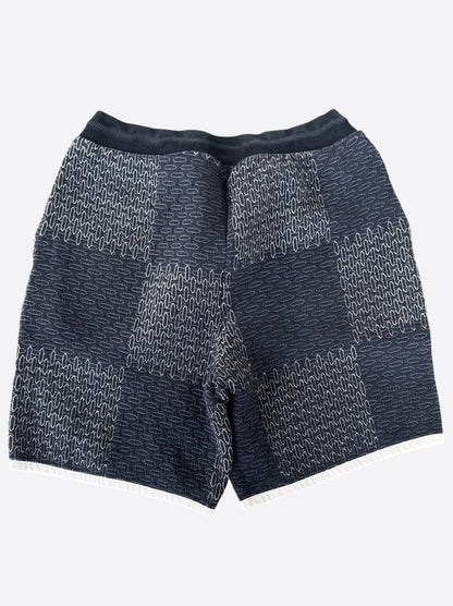 Louis Vuitton Navy & White Damier Shorts