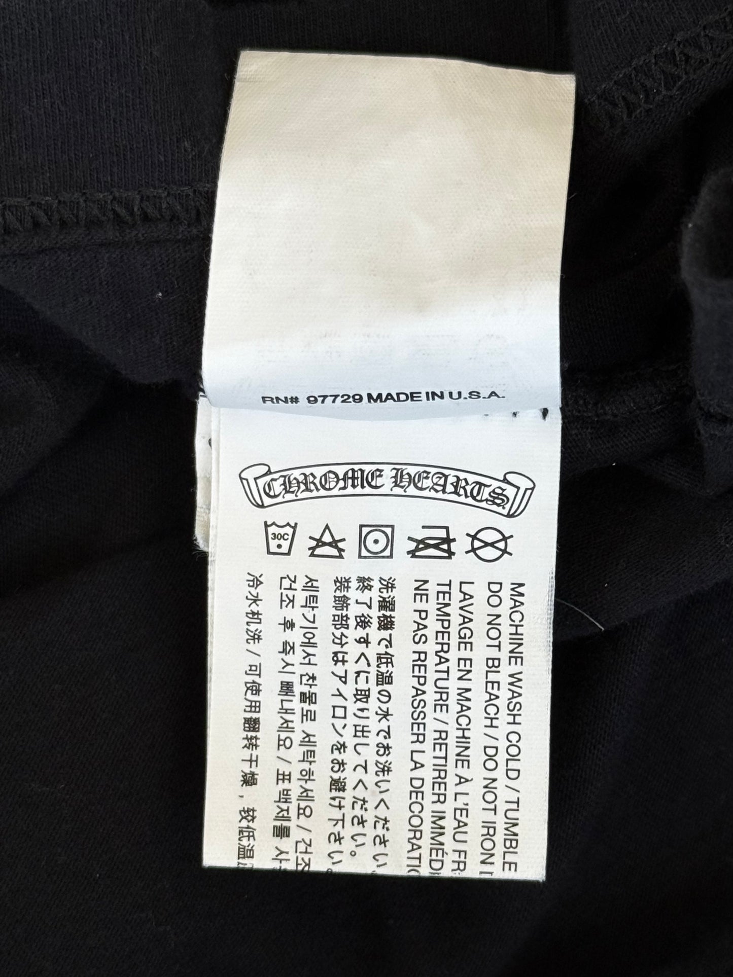 Chrome Hearts Guns N' Roses Black, White & Red Cross Logo T-Shirt
