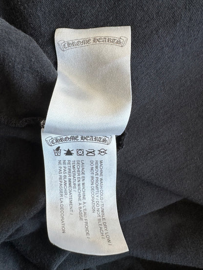 Chrome Hearts Black & White Cemetery Jacquard Horseshoe Logo Longsleeve T-Shirt