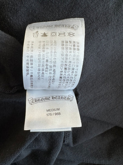 Chrome Hearts Black & White Cemetery Jacquard Horseshoe Logo Longsleeve T-Shirt