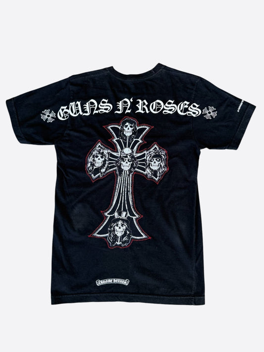 Chrome Hearts Guns N' Roses Black, White & Red Cross Logo T-Shirt