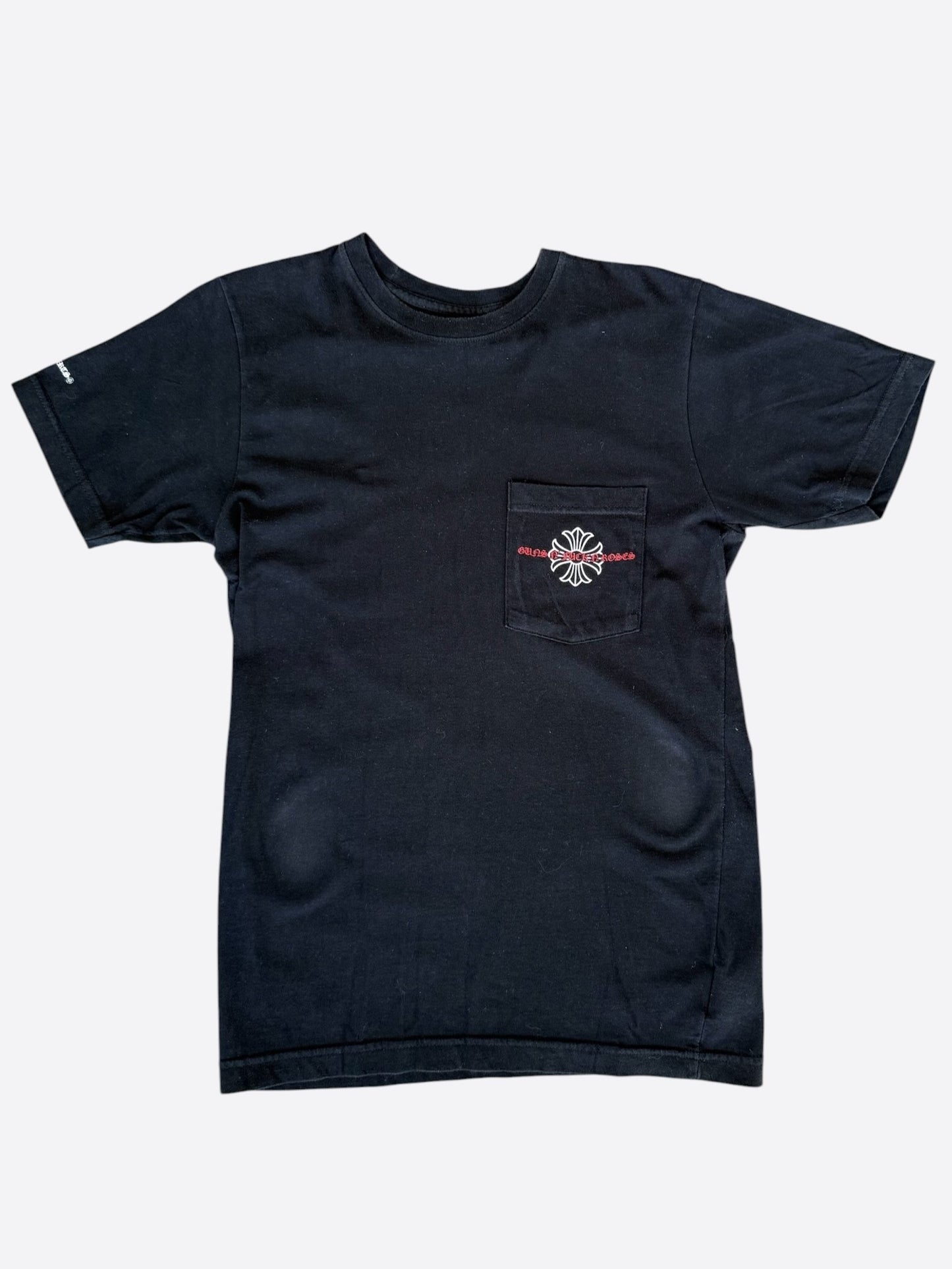 Chrome Hearts Guns N' Roses Black, White & Red Cross Logo T-Shirt