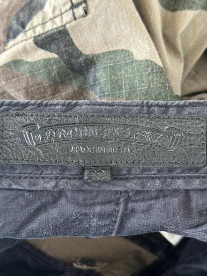 Chrome Hearts Green Camouflage Cross Patch Cargo Pants