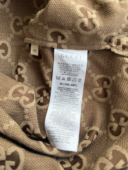 Gucci Tan & Brown GG Monogram Women's Overshirt