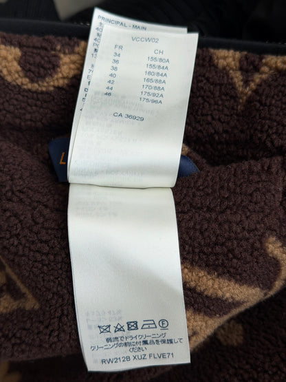 Louis Vuitton Brown Monogram Reversible Fleece Women's Bomber Jacket