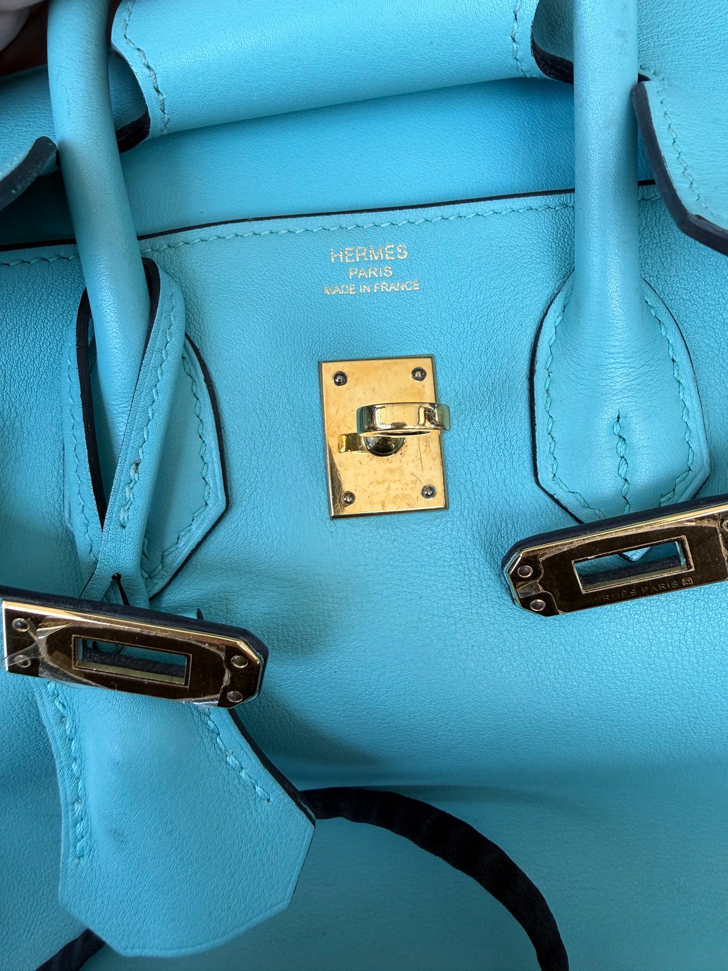 Hermes Blee Atoll Swift & Gold Hardware Togo Birkin 25