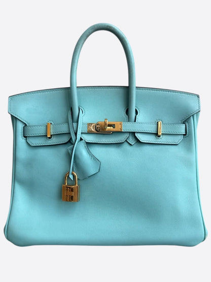 Hermes Blee Atoll Swift & Gold Hardware Togo Birkin 25