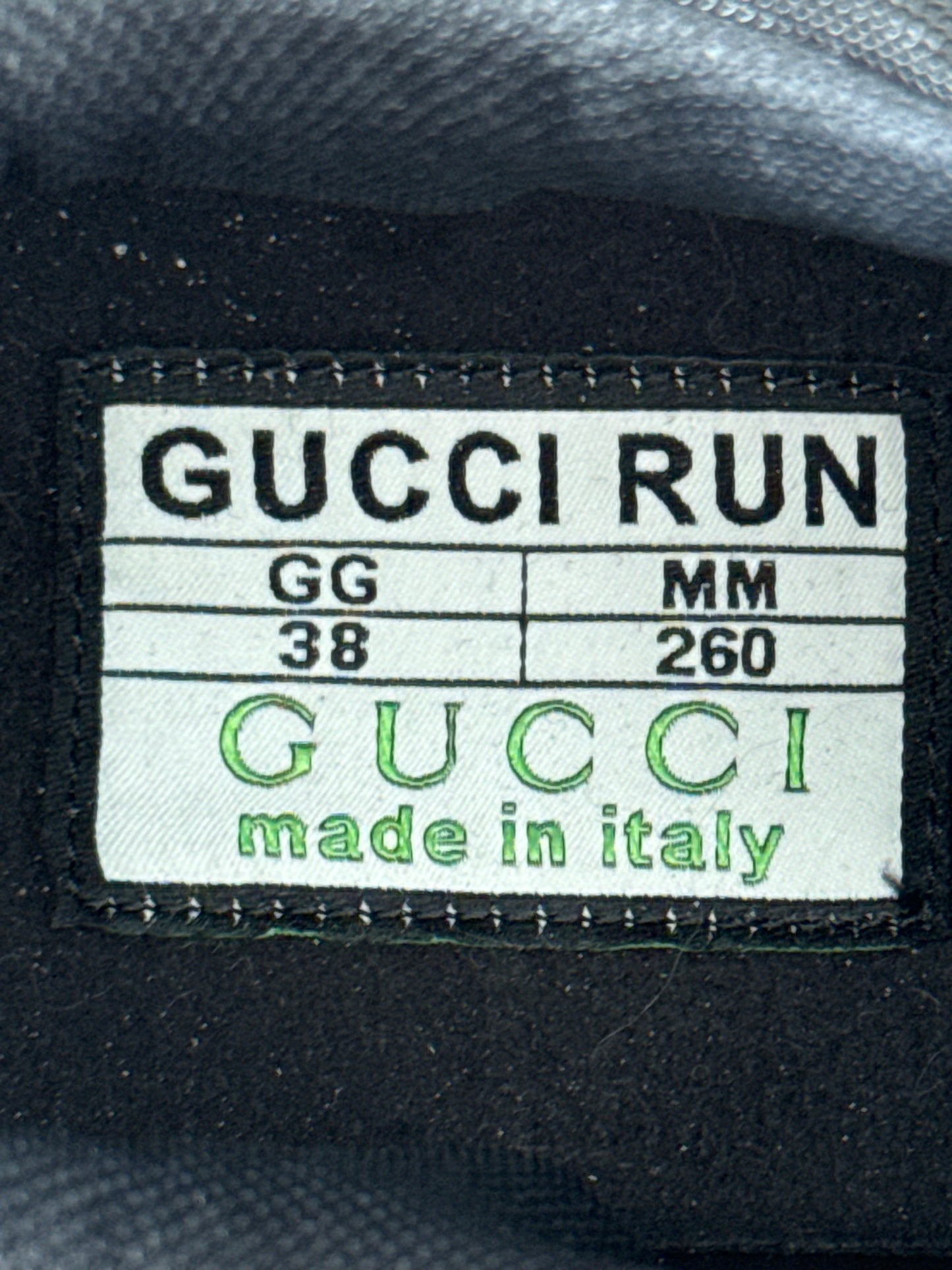 Gucci Black & Crystal GG Monogran Run Sneakers