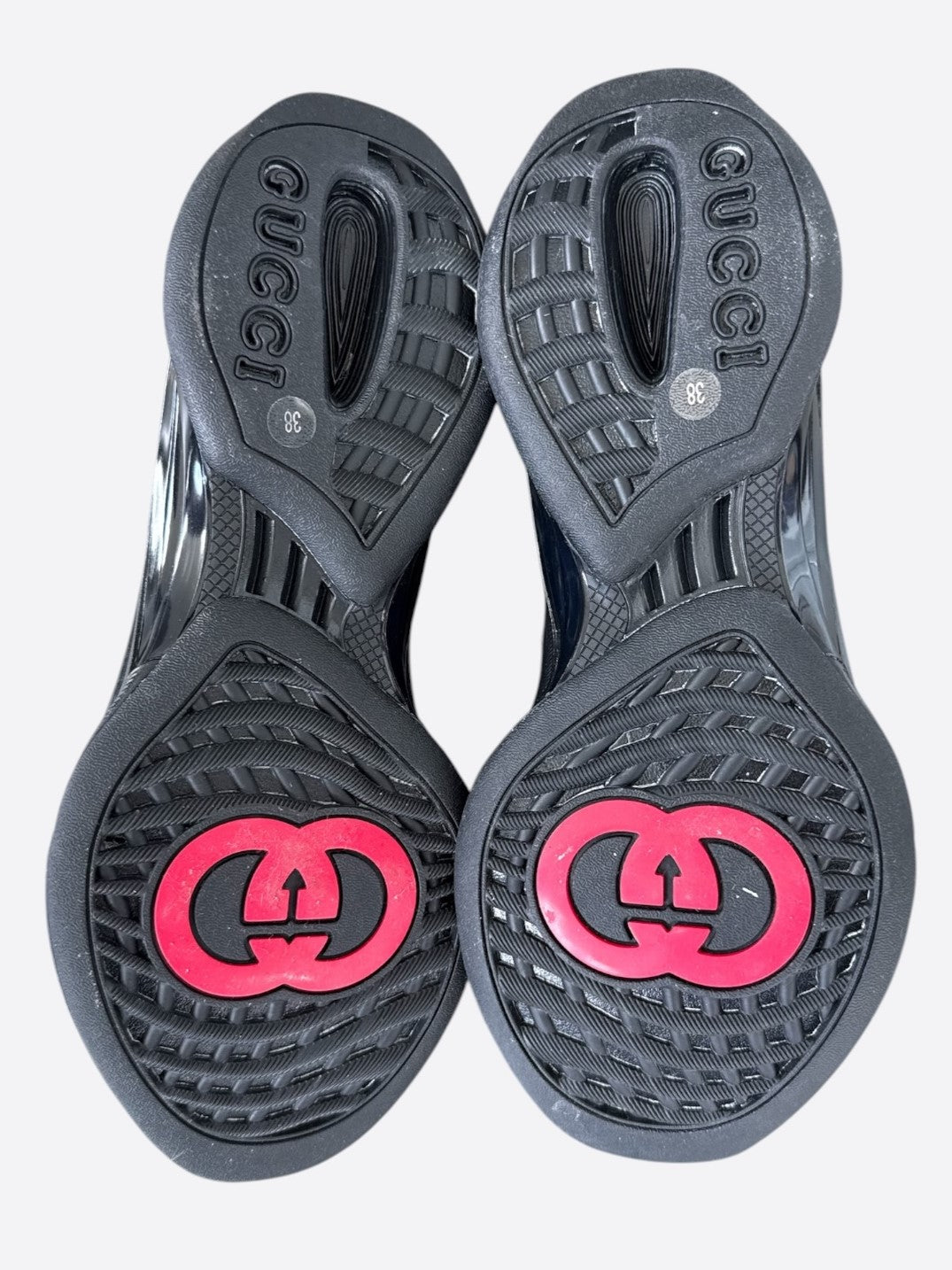Gucci Black & Crystal GG Monogran Run Sneakers