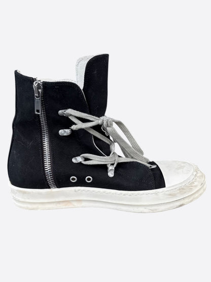 Rick Owens Black & White Hexagram High Top Sneakers