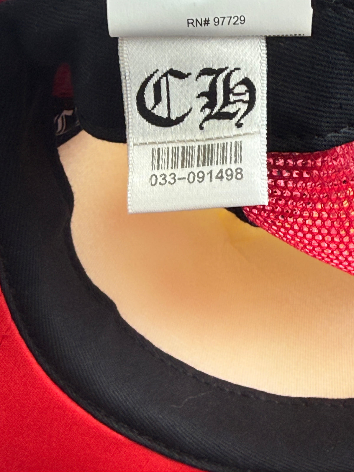 Chrome Hearts Red & White Triple Cross Trucker Hat