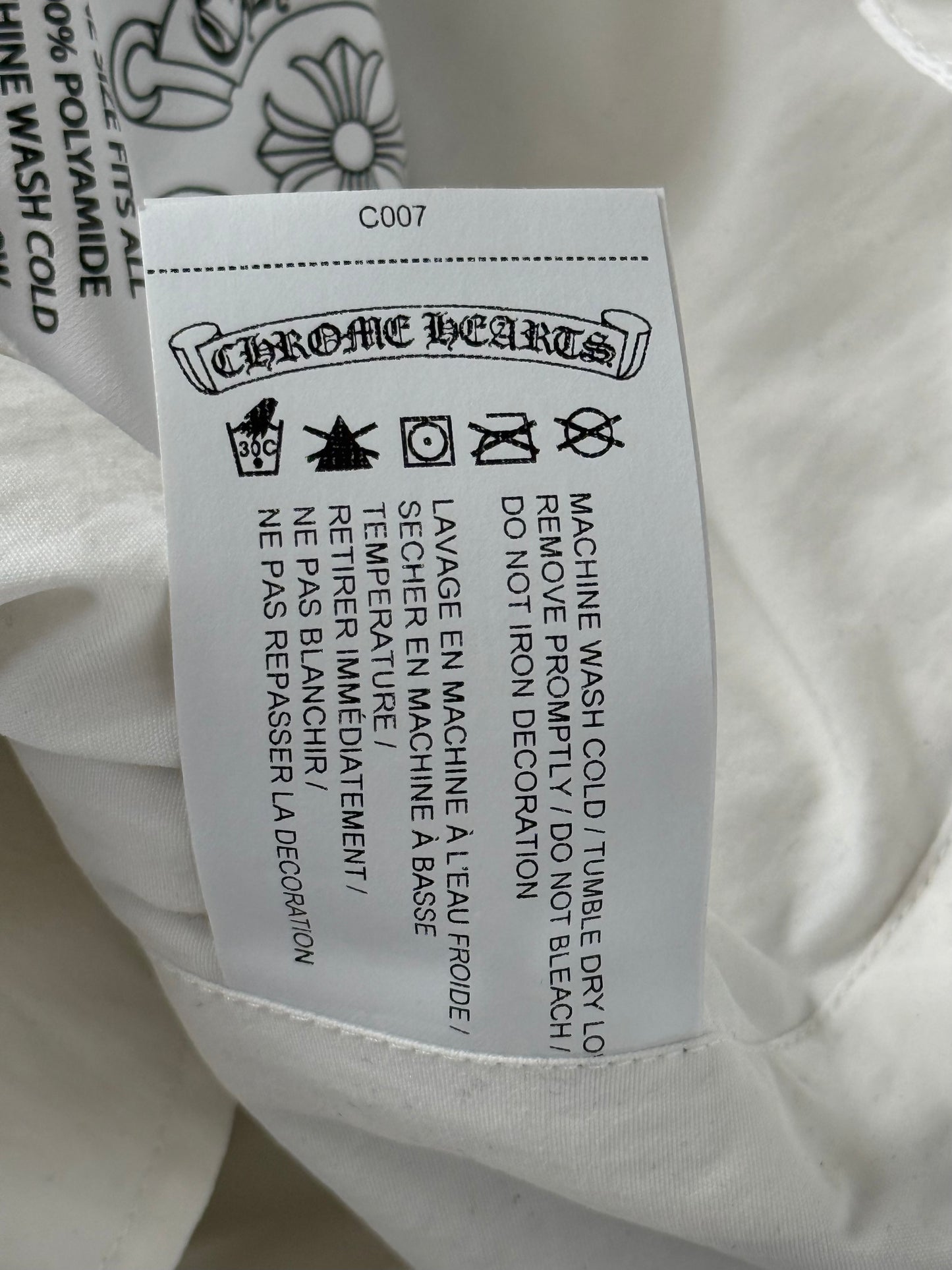 Chrome Hearts White Sack Paratrooper Pants