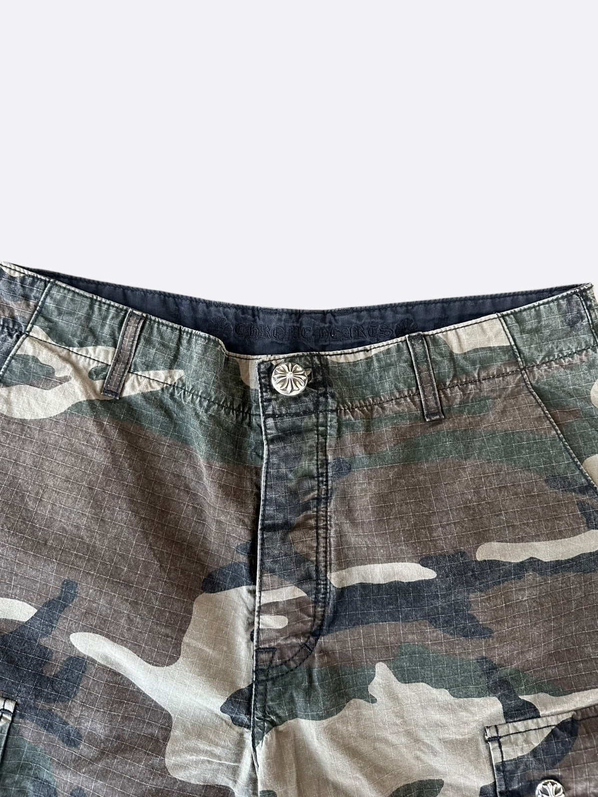 Chrome Hearts Green Camouflage Cross Patch Cargo Pants