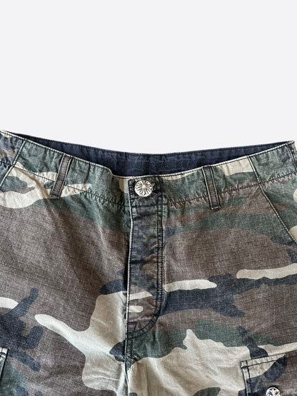 Chrome Hearts Green Camouflage Cross Patch Cargo Pants