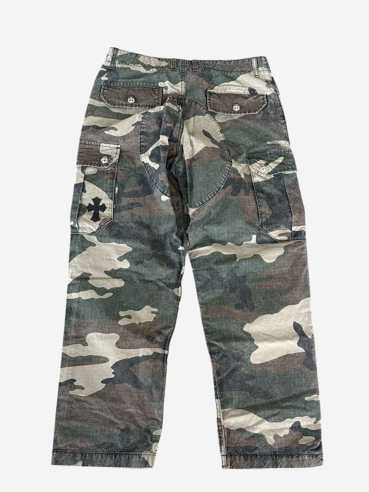 Chrome Hearts Green Camouflage Cross Patch Cargo Pants