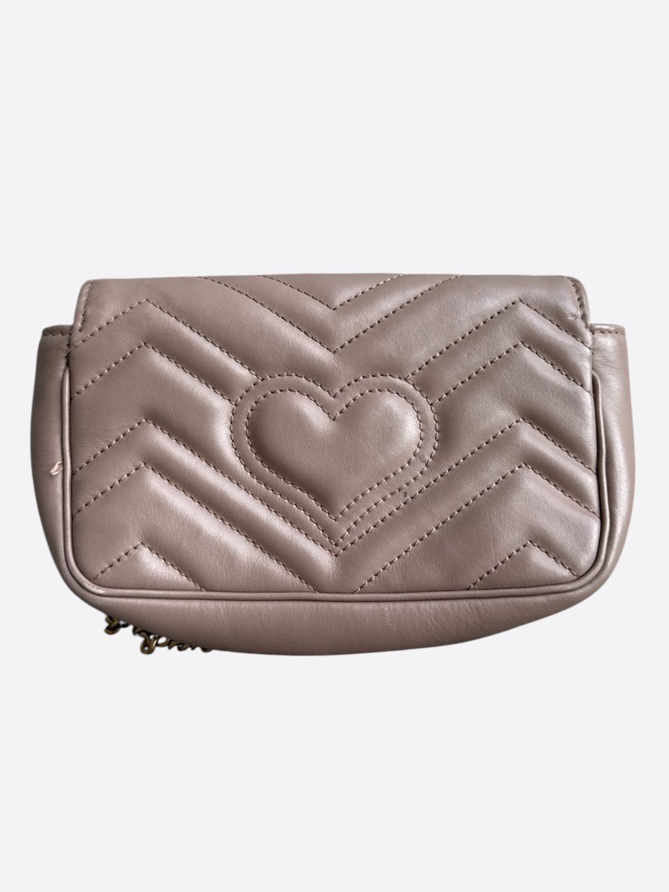 Gucci Beige GG Marmont Mini Shoulder Bag