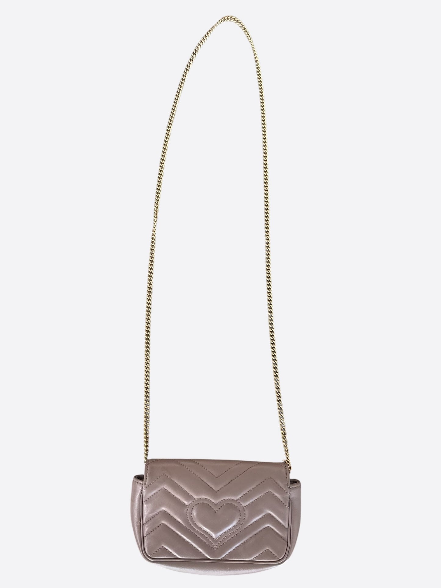 Gucci Beige GG Marmont Mini Shoulder Bag