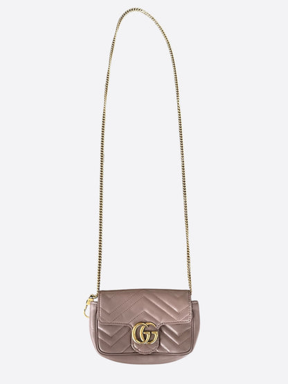 Gucci Beige GG Marmont Mini Shoulder Bag