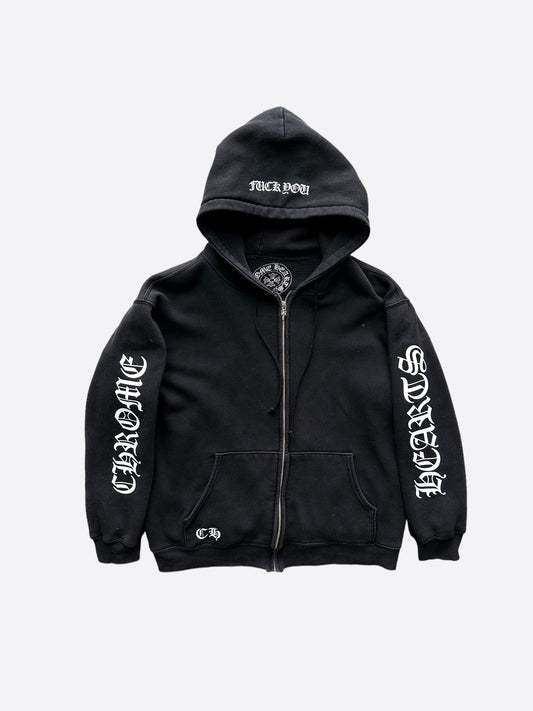 Chrome Hearts Thermal Lined Horseshoe Zip Up Hoodie