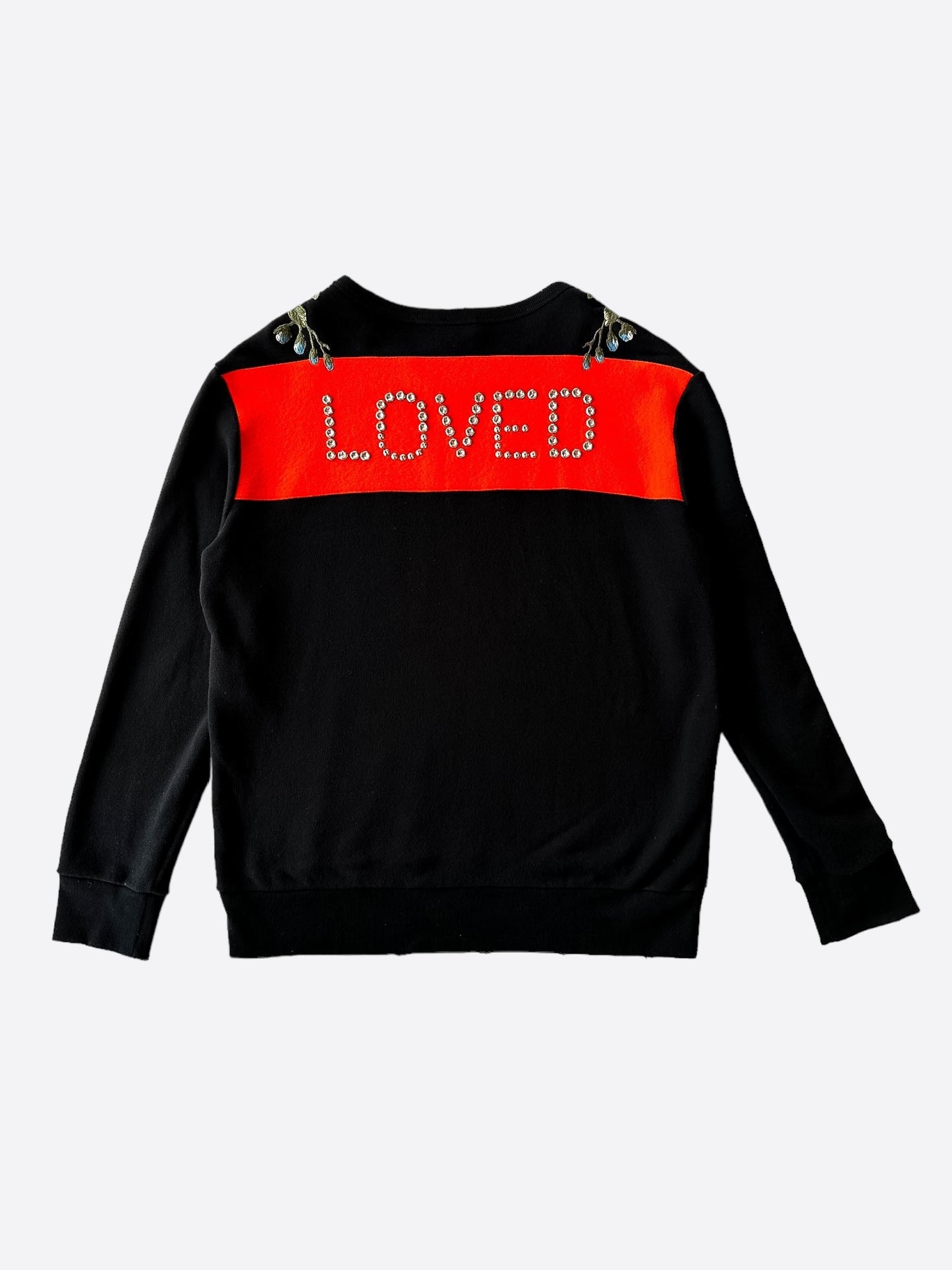 Gucci Black Bootleg Logo Embroidered Sweater