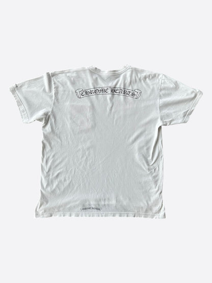 Chrome Hearts White & Black Scroll Logo T-Shirt