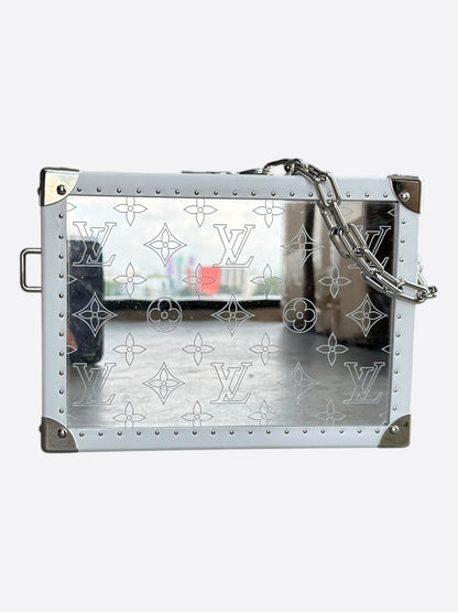 Louis Vuitton White Mirror Monogram Trunk