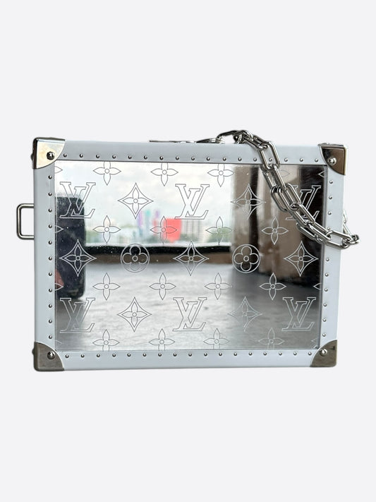 Louis Vuitton White Mirror Monogram Trunk