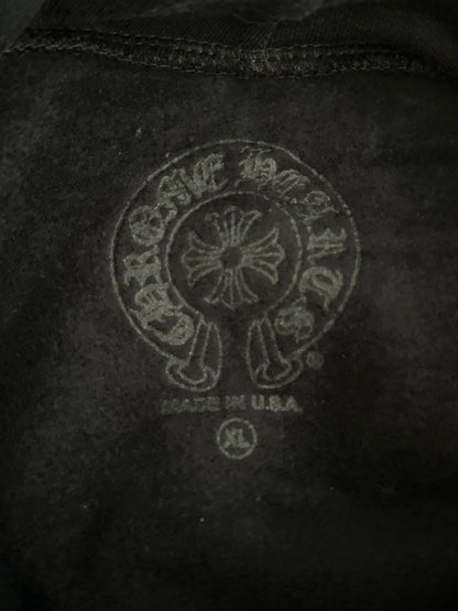 Chrome Hearts Black & Silver Script Logo Hoodie