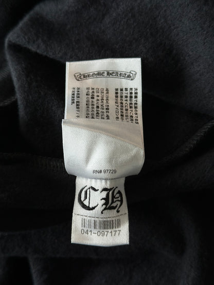 Chrome Hearts Black & Silver Script Logo Hoodie